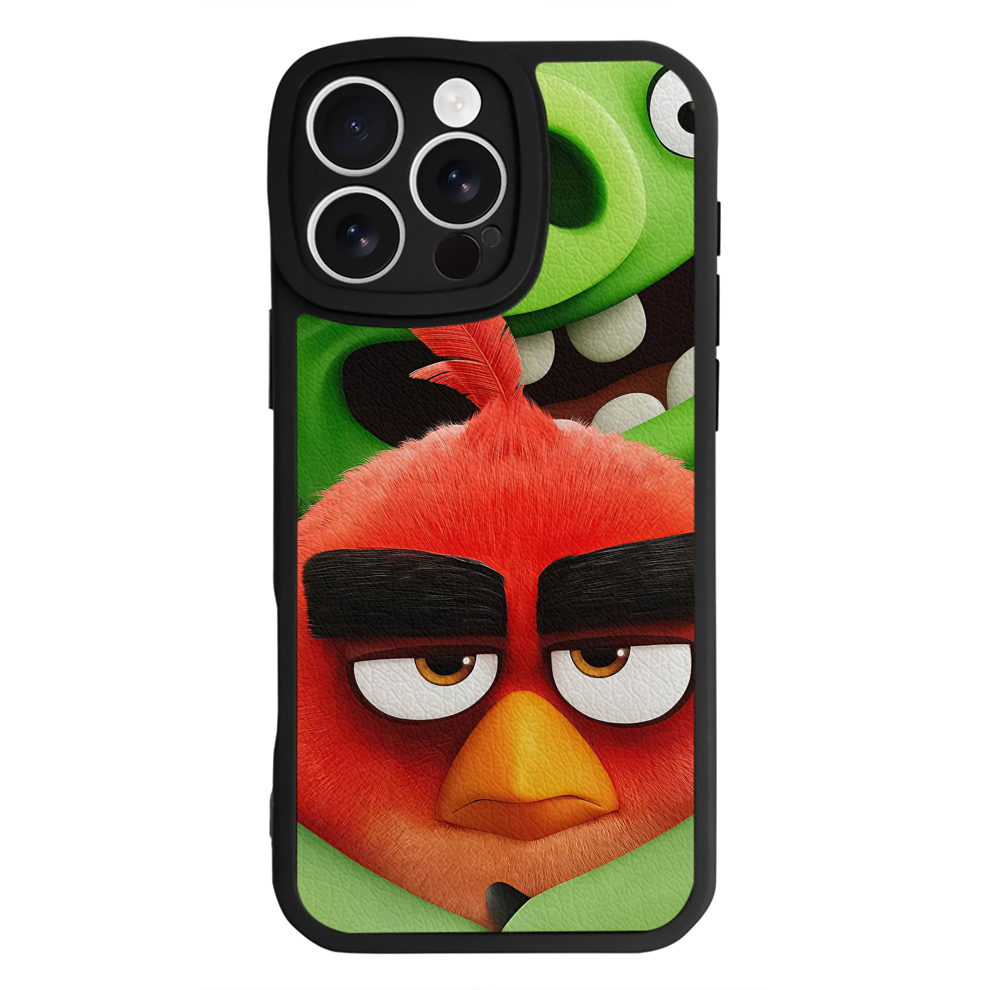（画像用） Angry Birds アングリーバード 【iPhone 16シリーズ対応】シリコンスマホケース（レザー調） 材質：シリコン